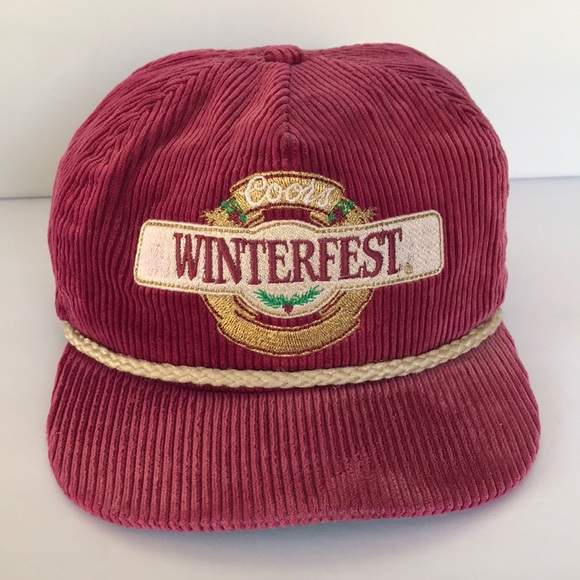 Vintage Coors Winterfest Corduroy Hat 